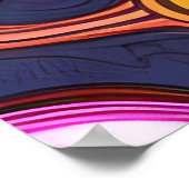 Tiffany Queen Golden Brown Hair Black Melanin Afro Poster (Ecke)