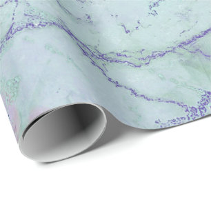 Tiffany rosa Aqua-Saphir-lila abstrakter Marmor Geschenkpapier