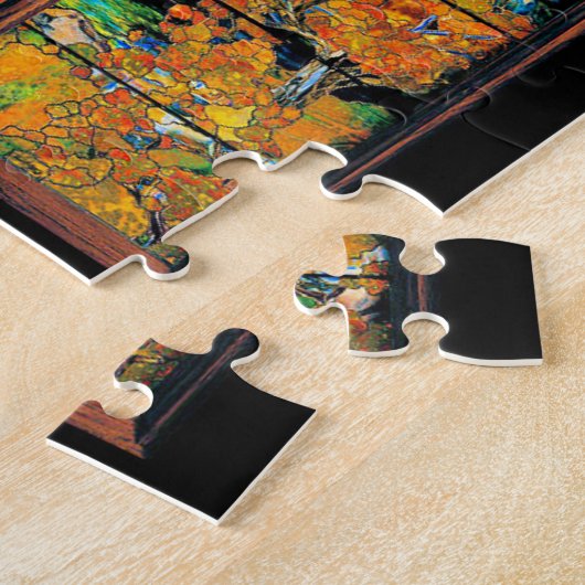 Tiffany Stained Glass Window Fall Landscape Puzzle (Seite)
