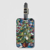 Tiffany-Stil-Buntglas-Weihnachtsbaum Gepäckanhänger (Vorderseite Vertikal)