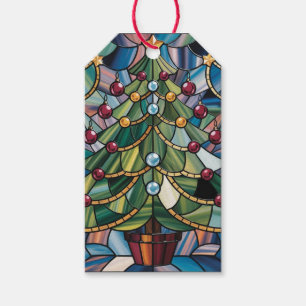 Tiffany-Stil-Buntglas-Weihnachtsbaum Geschenkanhänger