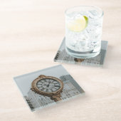 Tiffany Street Clock in New York Glasuntersetzer (Schrägansicht)