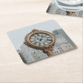 Tiffany Street Clock in New York Rechteckiger Pappuntersetzer (angewinkelt)