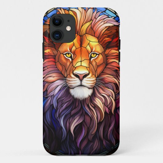 Tiffany-Style gesteinigtes Glas Majestic Lion Case-Mate iPhone Hülle (Rückseite)
