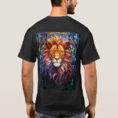 Tiffany-Style gesteinigtes Glas Majestic Lion T-Shirt (Rückseite)