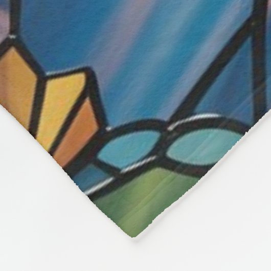 Tiffany-Style Stained Glass Christmas Tree Fleecedecke (Ecke)