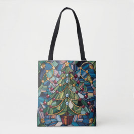 Tiffany-Style Stained Glass Christmas Tree Tasche