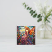Tiffany Style verkleidetes Glas Magical Fairy Begleitkarte (Stehend Vorderseite)