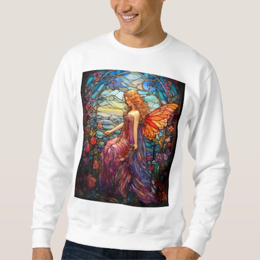 Tiffany Style verkleidetes Glas Magical Fairy Sweatshirt (Vorderseite)
