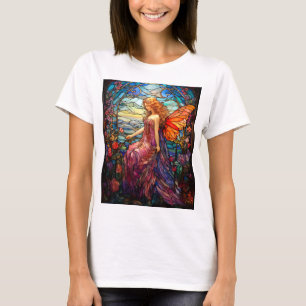 Tiffany Style verkleidetes Glas Magical Fairy T-Shirt