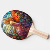 Tiffany Style verkleidetes Glas Magical Fairy Tischtennis Schläger (Seitenansicht)