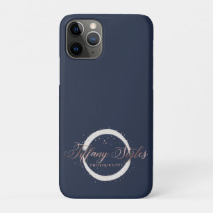 Tiffany Styles Navy Blue & Rose Gold Company Logo Case-Mate iPhone Hülle