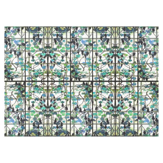 Tiffany-Trauben-Weinberg-Buntglas-Tischdecke Tischdecke (Vorderseite (Horizontal))