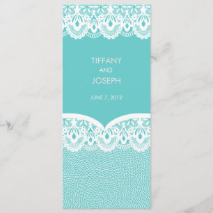 Tiffany Türkis Weiße Spitze Hochzeitseinladung Einladung