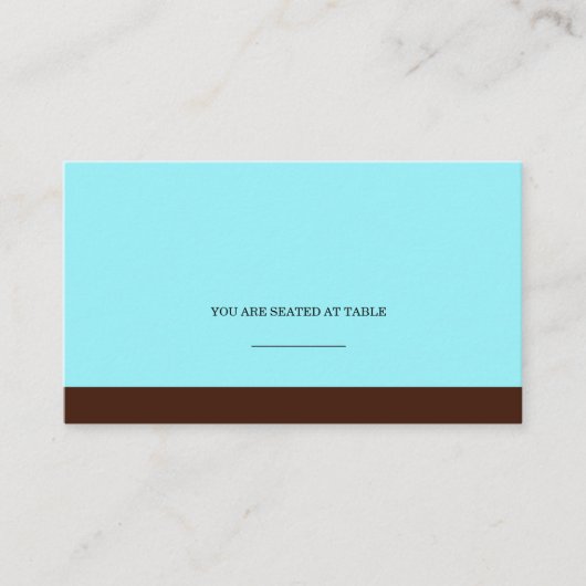 Tiffany und Brown Wedecards Platzkarte (Vorderseite)
