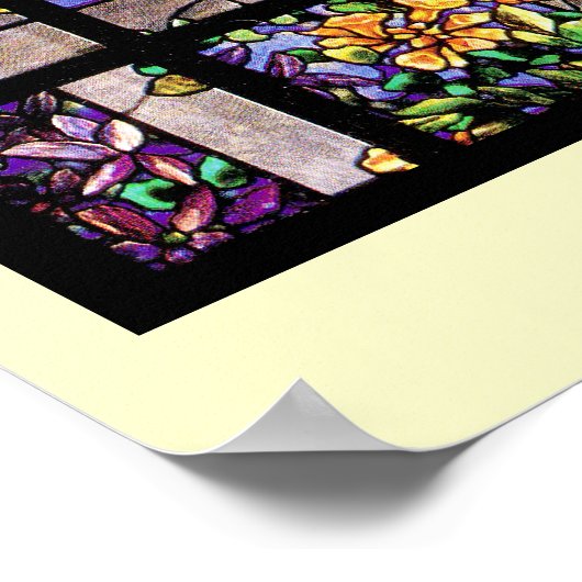 Tiffany verkettete Glasweine Print Poster (Ecke)