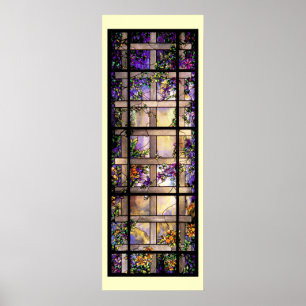 Tiffany verkettete Glasweine Print Poster