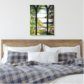Tiffany Window Wrapped Canvas Leinwanddruck (Insitu (Schlafzimmer))