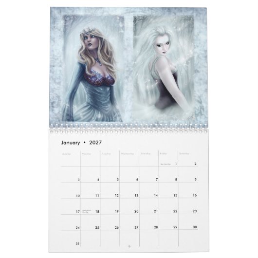 Tiffanys Reich-12-monatiger Kalender (Jan 2027)