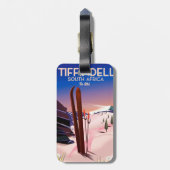 Tiffindell Südafrika Ski-Plakat Gepäckanhänger (Rückseite vertikal)
