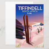 Tiffindell Südafrika Skiposter Briefpapier (Vorne/Hinten)