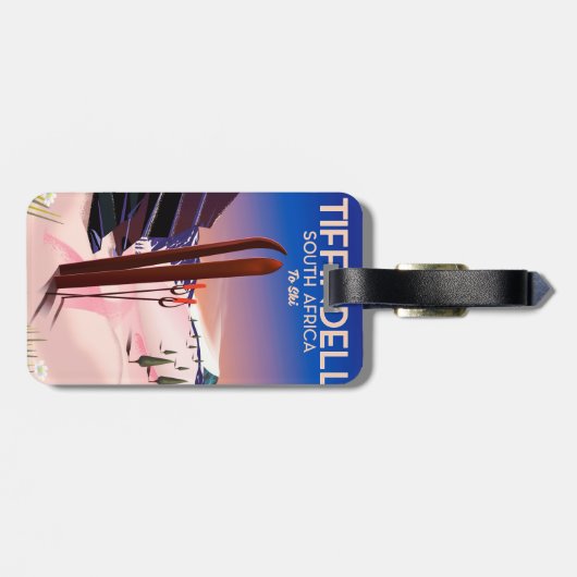 Tiffindell Südafrika Skiposter Gepäckanhänger (Rückseite horizontal)