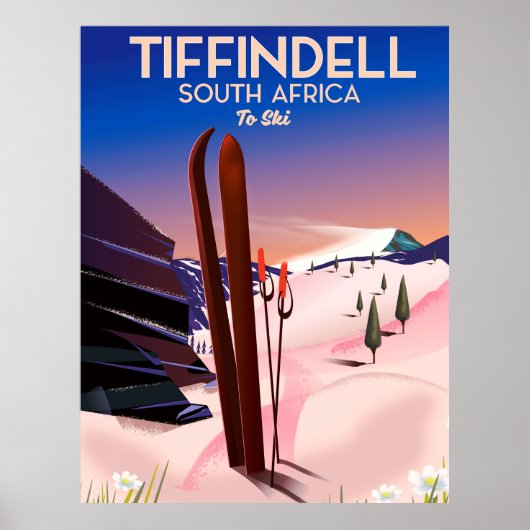 Tiffindell Südafrika Skiposter Poster (Vorne)