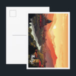 Tiflis Georgia Art Vintage Reise Postkarte<br><div class="desc">Georgien Art Vintage - Illustration</div>