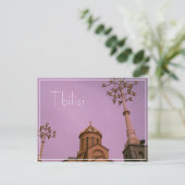 Tiflis Georgia City Sameba Architektur Postkarte (Stehend Vorderseite)