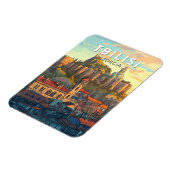 Tiflis Georgia Illustration Travel Art Vintag Magnet (Linke Seite)