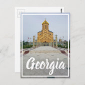 Tiflis Georgia Sameba Die Dreifaltigkeitskathedral Postkarte (Vorne/Hinten)