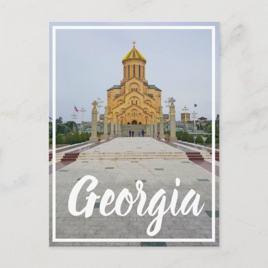 Tiflis Georgia Sameba Die Dreifaltigkeitskathedral Postkarte (Vorderseite)