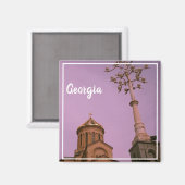 Tiflis Georgia Sameba Die Dreifaltigkeitskirche Magnet (Vorderseite/Rückseite)