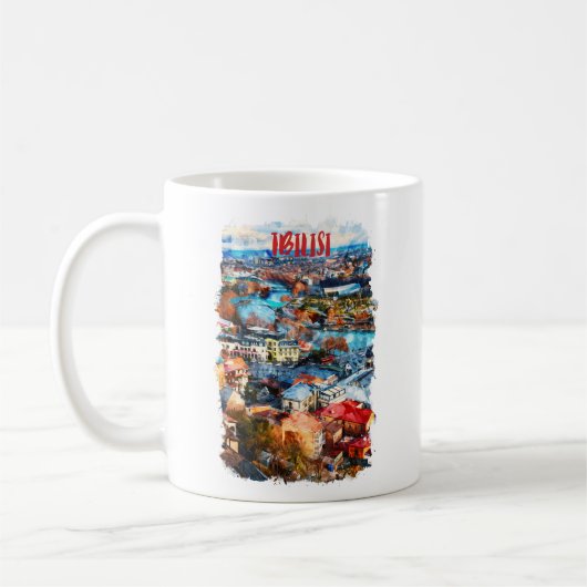 Tiflis Georgia Stadtansicht Kaffeetasse (Links)