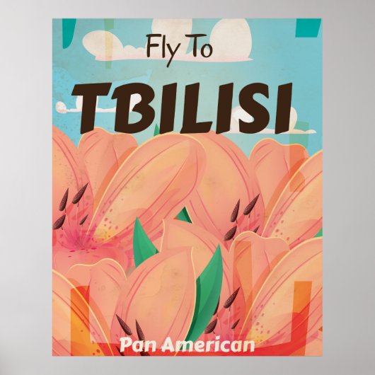 Tiflis Georgia Vintage Travel Poster (Vorne)
