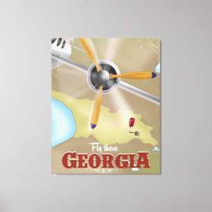 Tiflis Georgia Vintage Travel Poster Leinwanddruck