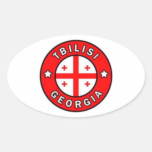 Tiflis Georgien Ovaler Aufkleber (Vorderseite)