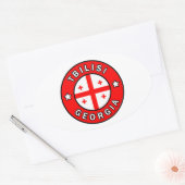 Tiflis Georgien Ovaler Aufkleber (Umschlag)