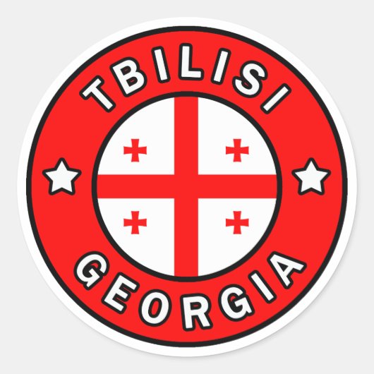 Tiflis Georgien Runder Aufkleber (Vorderseite)