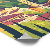 Tiflis Georgien Vintag Berühmter Reiseort Poster (Ecke)