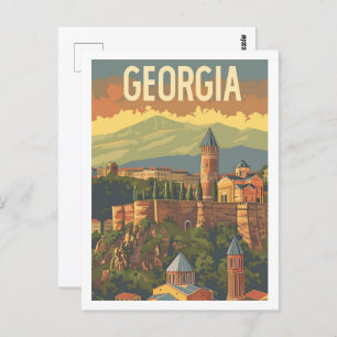 Tiflis Georgien Vintag Berühmter Reiseort Postkarte