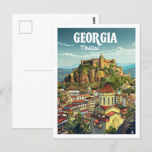 Tiflis Georgien Vintage Berühmter Reiseort Postkarte