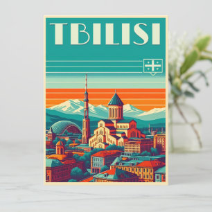 Tiflis Hauptstadt Georgia, Retro-Souvenirgeschenke Einladung