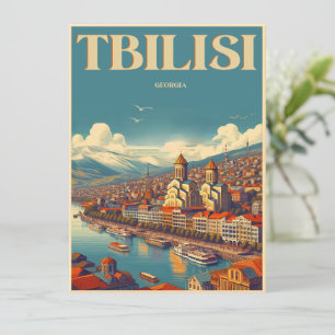 Tiflis Hauptstadt Georgia, Retro-Souvenirgeschenke Einladung