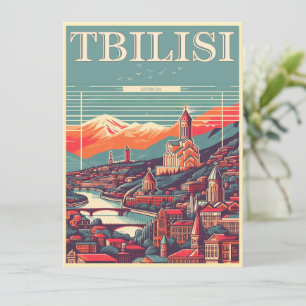 Tiflis Hauptstadt Georgia, Retro-Souvenirgeschenke Einladung