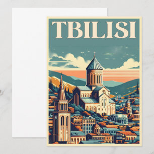 Tiflis Hauptstadt Georgia, Retro-Souvenirgeschenke Einladung