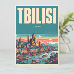 Tiflis Hauptstadt Georgia, Retro-Souvenirgeschenke Einladung