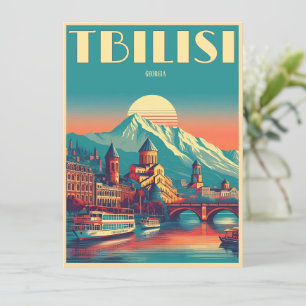 Tiflis Hauptstadt Georgia, Retro-Souvenirgeschenke Einladung
