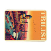 Tiflis Hauptstadt Georgia, Retro-Souvenirgeschenke Magnet (Horizontal)