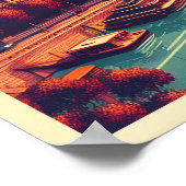 Tiflis Hauptstadt Georgia, Retro-Souvenirgeschenke Poster (Ecke)